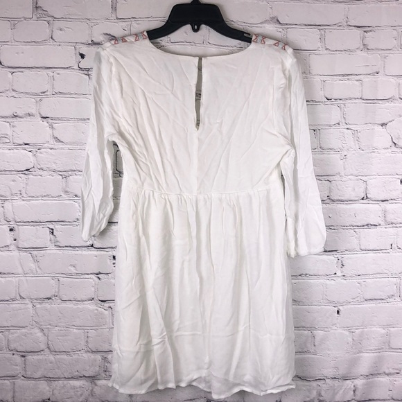 Lulu’s Sunflower White Embroidered Dress Small - Picture 7 of 8